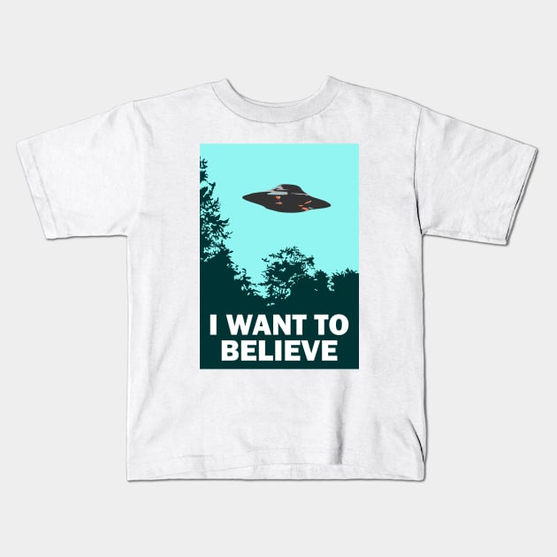 I want to believe Kids T-Shirt by Blade Runner Thoughts